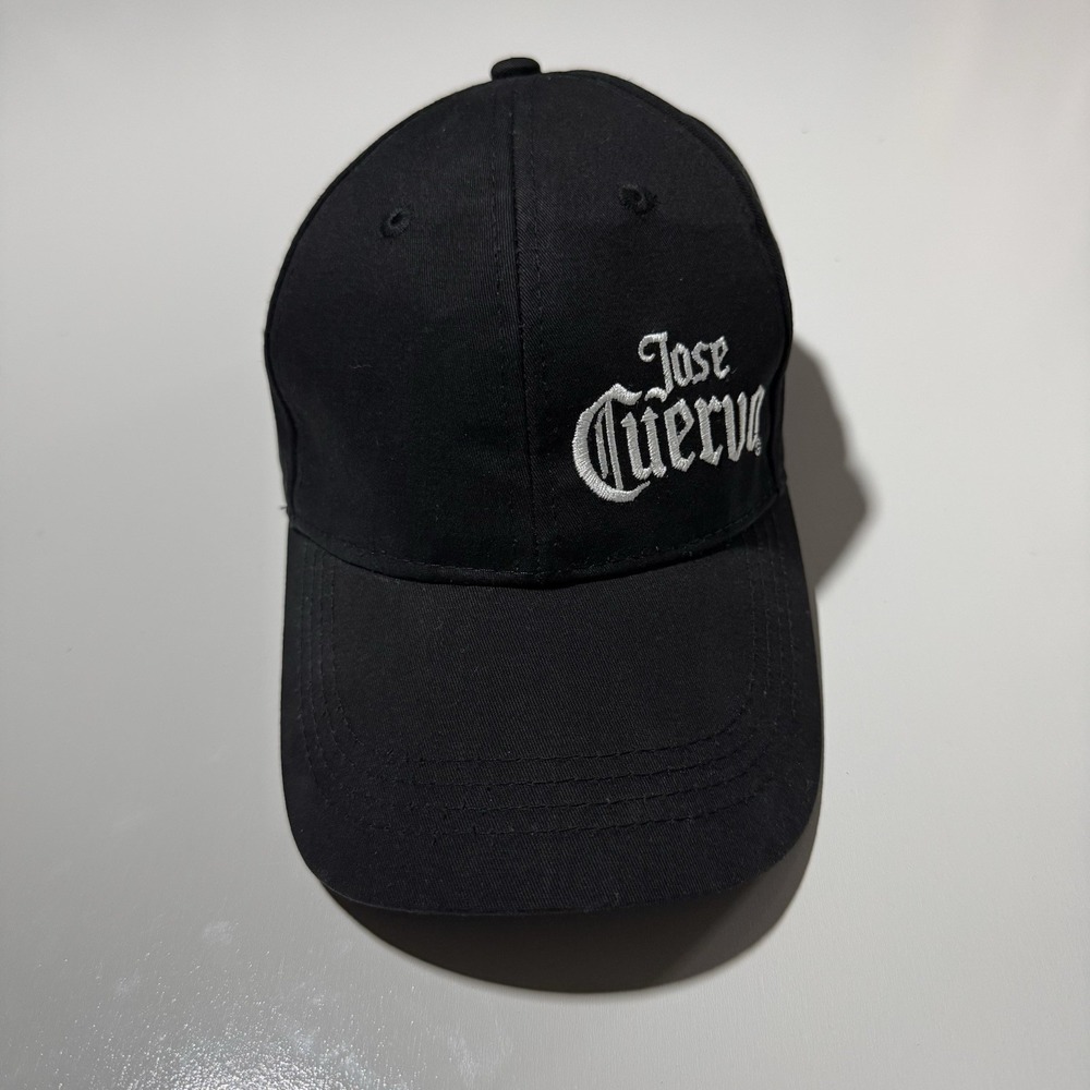 Jose Cuervo Official Promo Black Baseball Cap Embroidered Logo Strapback Hat